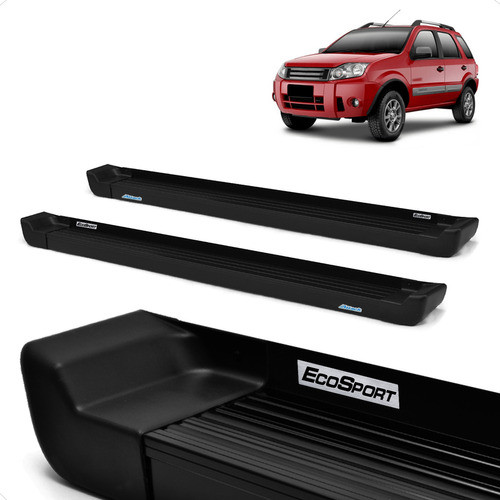 Par Estribo Lateral Prime Preto Pisante Ecosport 2007 2008 0