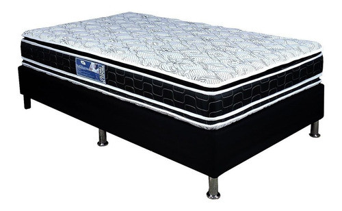 Sommier 1 Plaza Y Media Espuma D60 Doble Pillow 28 Cm Alto 0