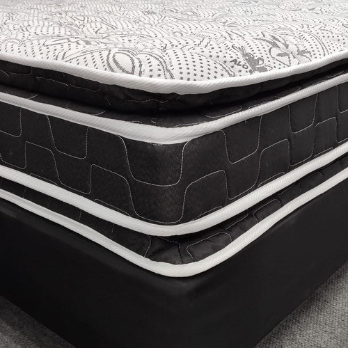 Sommier 1 Plaza Y Media Espuma D60 Doble Pillow 28 Cm Alto 1