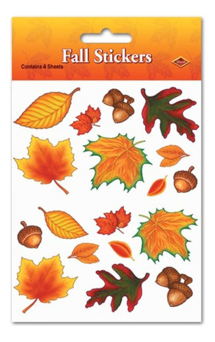 Fall Leaf Pegatinas 1 Count Accesorio De Fiesta 4 Shs  Paque 0