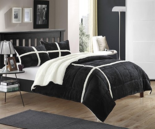 Casa Chic Chloe Juego De Cama De Sherpa Forrado En Tejido Su 0