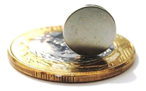 10 Ímãs Neodímio 10x1mm (carta) 0