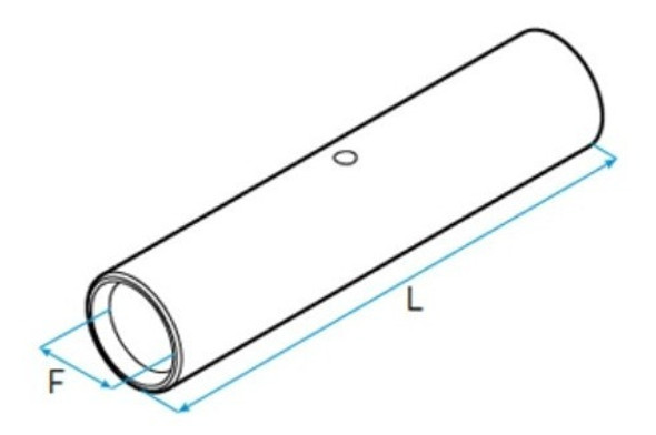 Unión De Cobre Estañado De Tubo Largo 240mm2 Lct 1