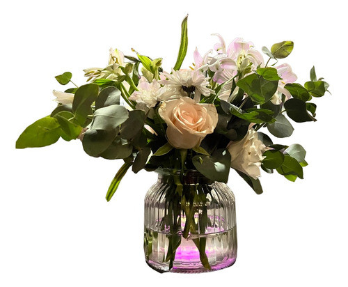 Centro Mesa Flores Naturales Florero Mediano Boda 15 Bouquet 0