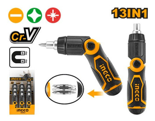Set De Puntas 13 En 1 Con Destornillador Imantado Ingco 1