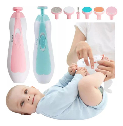 Cortador Aparador De Unha Bebê Criança Elétrico 6 Lixas Led 1