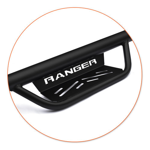 Estribo Lateral Tubolar Force Preto Ranger Cabine Dupla 2020 1