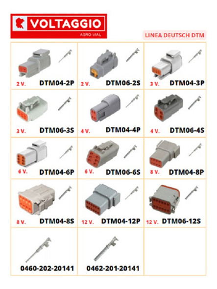 Conector Tipo Deutsch 8 Vias Porta Term. Hembra (dtm06-8s) 1