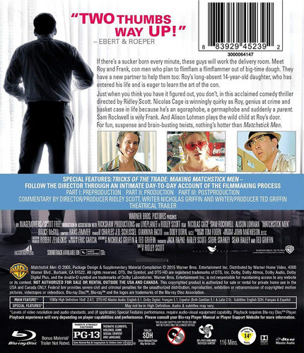 Blu-ray Matchstick Men / Los Tramposos 1