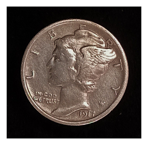 Estados Unidos 10 Cents 1917 Bueno Km 140 0