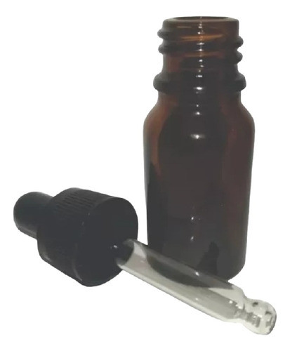 Frasco 20cc Botella Vidrio Gotero 20ml Ambar X10 Con Tapa 0