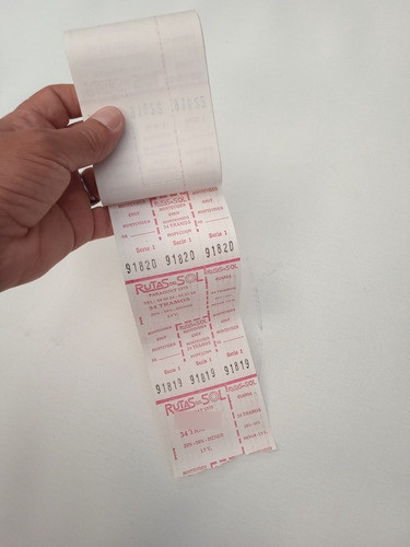 Plancha De Boletos Rutas Del Sol 0