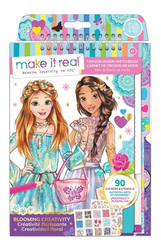 Cuaderno De Diseño Niñ@s. Floreciente. Make It Real . Mpuy 0