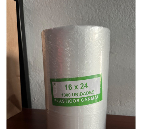 1 Rollos De Bolsas X 1000 Unidades De 16 X 24 1
