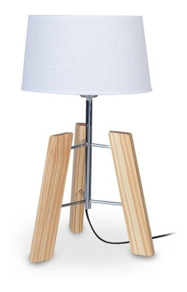 Lampara Pie Moderna Decorativa Tripode Madera  Carilux 0 Lampara Pie Moderna Decorativa Tripode Madera  Carilux 0
