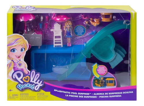 Polly Pocket Muñeca Piscina Sorpresas Ocultas + Accesorios 0