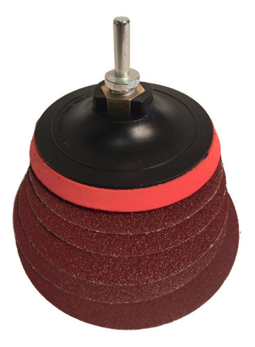 Kit  P / Taladro Plato 115mm+ Lijas+ Corderito+ Adaptador. 1