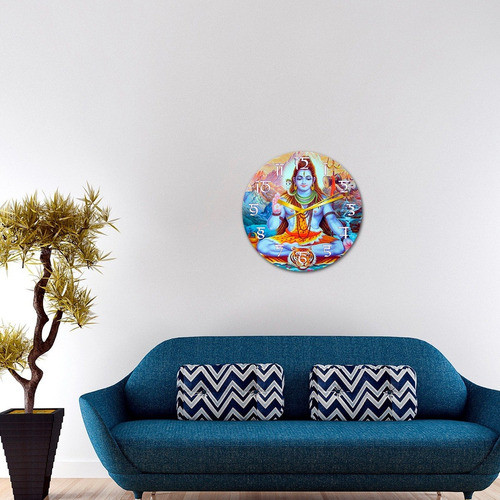 Reloj De Pared De Shiva Dios Hindu Yoga Meditación 30cm 1