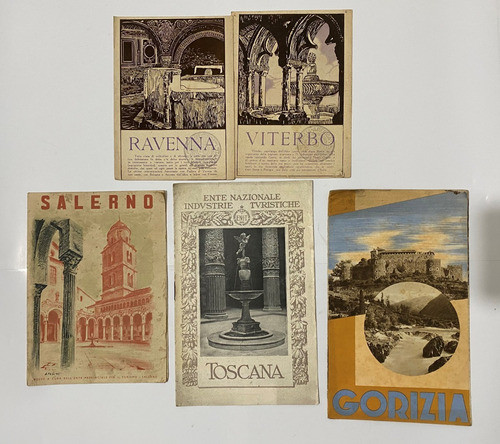 6 Folletos Antiguos De Turismo Italia, Lote, Ez3 0