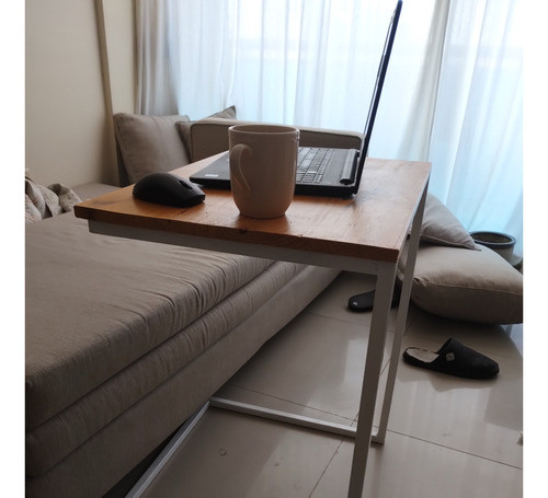 Mesita De Arrime, Hierro Y Madera 0