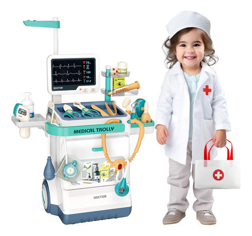 Kit De Médico Para Niños Con Luces Y Sonidos, Para 3- 0