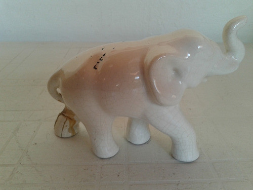 Adorno Antiguo Elefante De Ceramica A Reparar 0