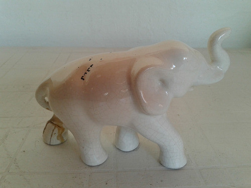 Adorno Antiguo Elefante De Ceramica A Reparar 1