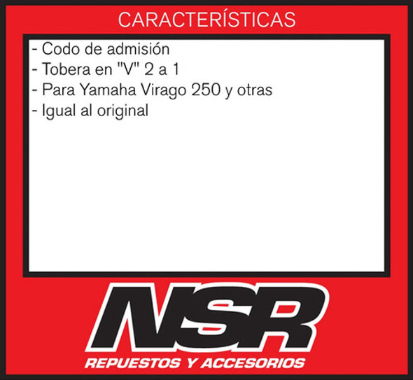 Codo Admision Tobera Yamaha Virago 250 T/ Original Xv250 Nsr 1