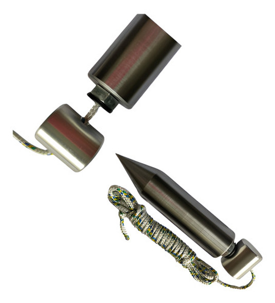 Prumo De Centro De 1 Kilo E Base De Apoio Em Alumínio 0