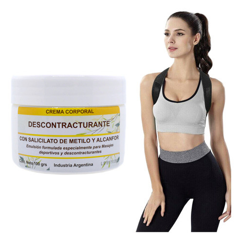Corrector De Postura Espaldera + Crema Descontracturante 0