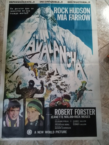 Poster Pelicula * Avalancha  * Año 1978 - Mia Farrow 0