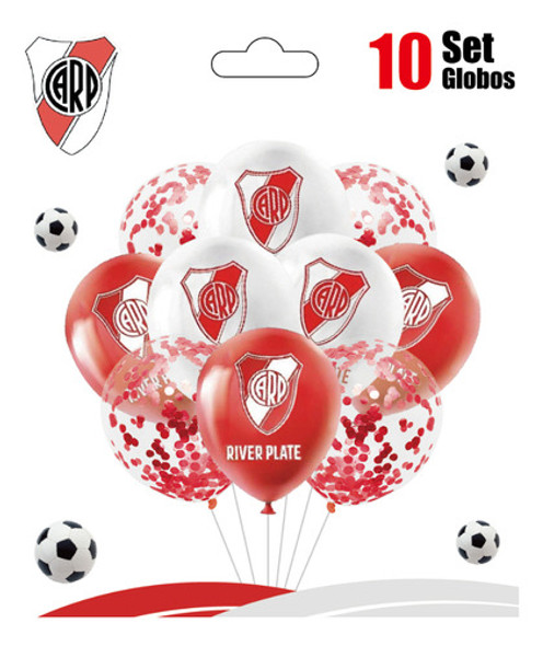 Set Globos River Plate X 10 U 0