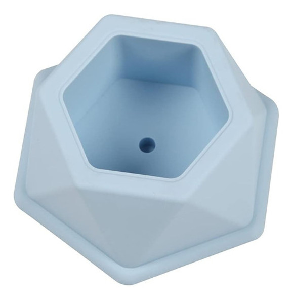 Molde De Silicona Maceta Hexagonal Facetada Chico 0
