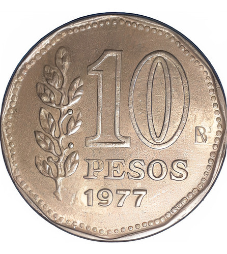 Moneda De 10 Pesos Del Año 1977 0