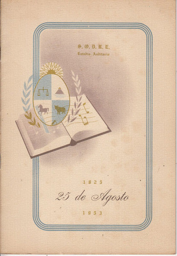 Programa Sodre 1953 Homenaje Independencia Lamberto Baldi 0
