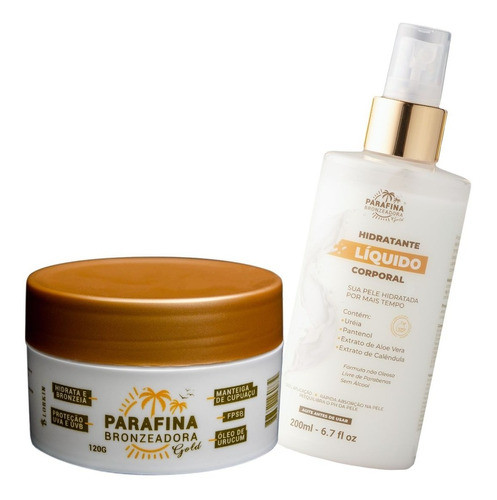 Parafina Bronzeadora Gold 120g Hidratante Líquido Energizant 0