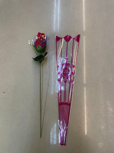 24 Botão De Rosa Solitária Artificial Flores Com Embalagem 1