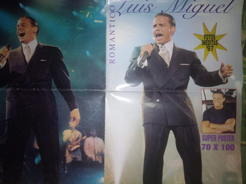 Poster  Luis Miguel - Romantico - Año 1997 - 70 Cm X  100 Cm 1