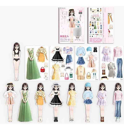 Magnetic Fashion Kids Brinquedo Vestir Princesas Montessori 0