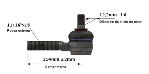 Terminal Direcao Externo S10 Blazer 1995/ Viemar 335062 1