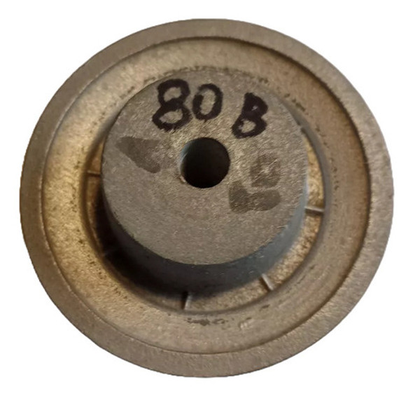 Polea En V  De 1 Canal B De 80 Mm De Aluminio Eje Ciego Nva 0