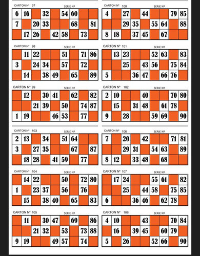11 Series De Bingo De 1080 Cartones Para Imprimir En A4 1