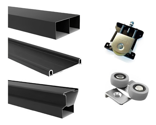 Kit Integral Frente Placard 3mts Negro Premium +envio Gratis 0