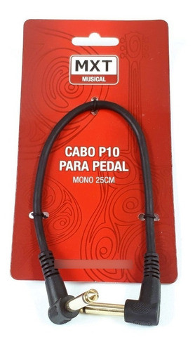 Cabo P10 Mono Para Pedal 0,20mm Dourado 25cm 0