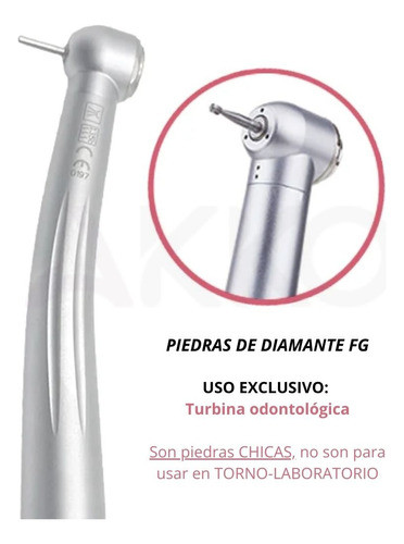 Kit Piedras Fresas De Diamante 109 Anillo Negro X10 Odont 1