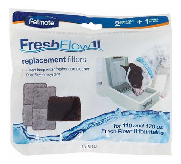 Petmate Fresh Flow Ii Purifying Pet Fuente Replacement Fi 0