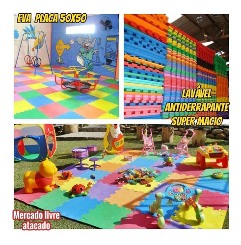 Tatame 50x50x10mm Placa P/forrar Chão Geral Kit C/32+brinde 1