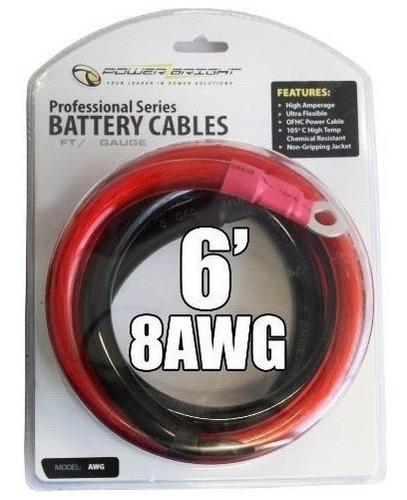 Power Bright 8awg6 8 Awg Gauge 6foot Professional Series Cab 0