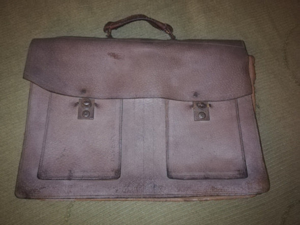 Maletin Portafolio Antiguo Escolar Cuero 0