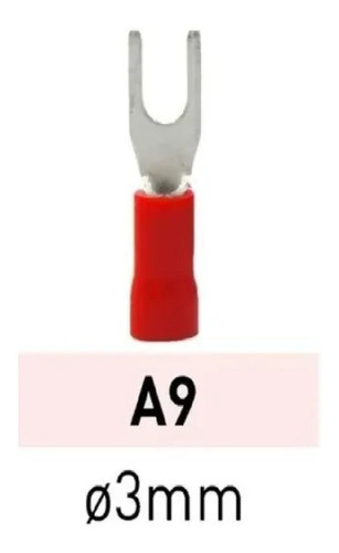 Terminal Preaislado Horquilla 3mm A9 Lct Rojo Pack X 100u. 1
